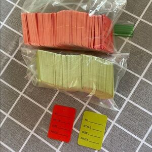 Red and Green Price Tags